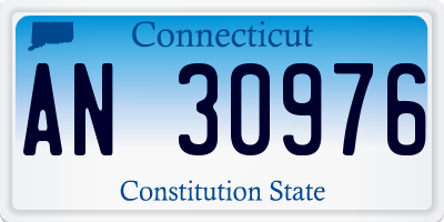 CT license plate AN30976