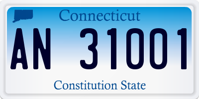 CT license plate AN31001