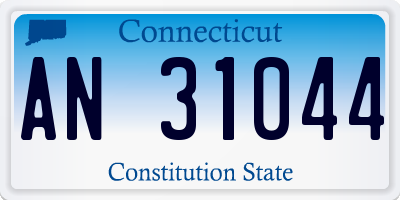 CT license plate AN31044