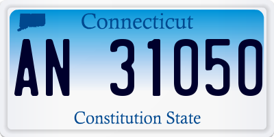 CT license plate AN31050