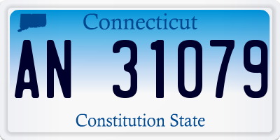 CT license plate AN31079