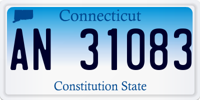 CT license plate AN31083