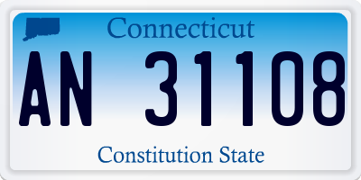 CT license plate AN31108