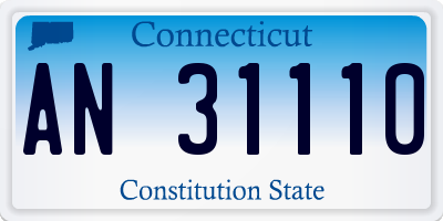 CT license plate AN31110