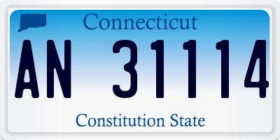CT license plate AN31114