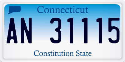 CT license plate AN31115