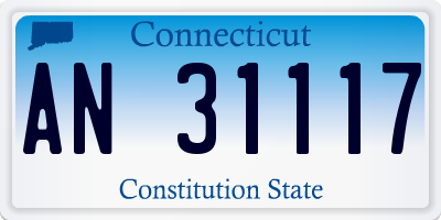 CT license plate AN31117