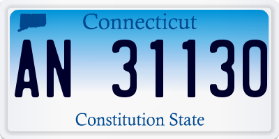 CT license plate AN31130