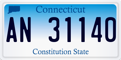 CT license plate AN31140