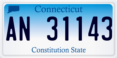 CT license plate AN31143