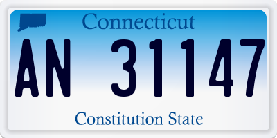 CT license plate AN31147