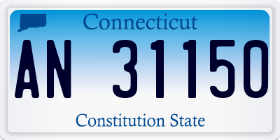 CT license plate AN31150