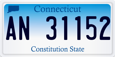 CT license plate AN31152