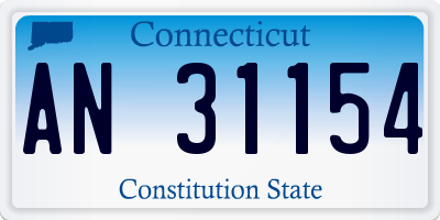 CT license plate AN31154