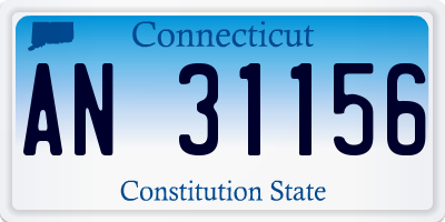 CT license plate AN31156