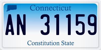 CT license plate AN31159
