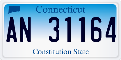 CT license plate AN31164