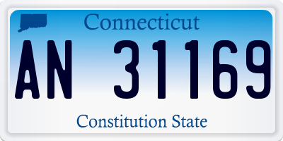 CT license plate AN31169