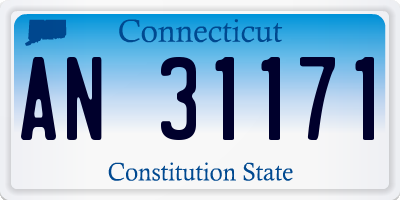 CT license plate AN31171