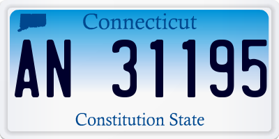 CT license plate AN31195