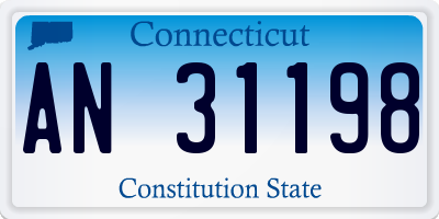 CT license plate AN31198