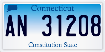 CT license plate AN31208