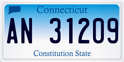 CT license plate AN31209