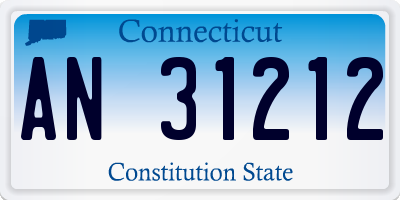 CT license plate AN31212