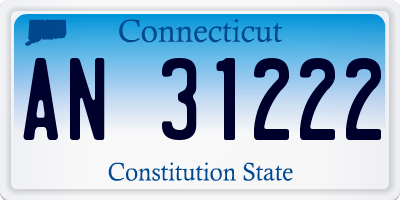 CT license plate AN31222