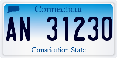 CT license plate AN31230