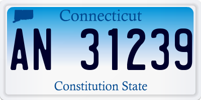 CT license plate AN31239