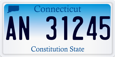 CT license plate AN31245