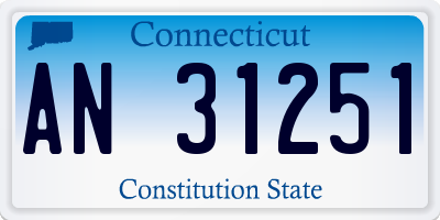 CT license plate AN31251