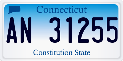 CT license plate AN31255