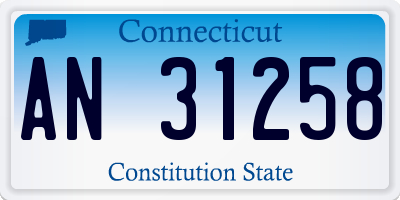 CT license plate AN31258