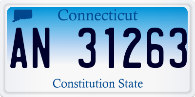 CT license plate AN31263
