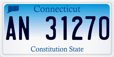 CT license plate AN31270