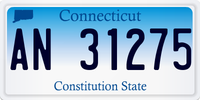 CT license plate AN31275