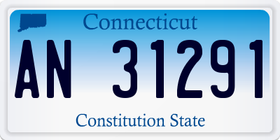 CT license plate AN31291