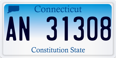 CT license plate AN31308