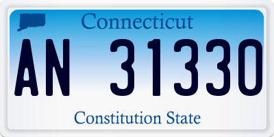 CT license plate AN31330