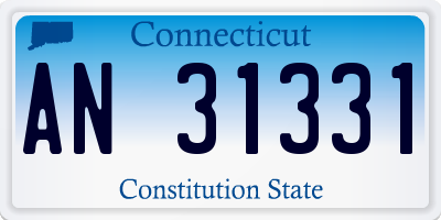 CT license plate AN31331
