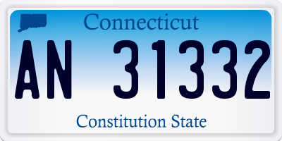 CT license plate AN31332