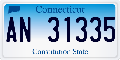 CT license plate AN31335