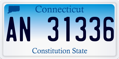 CT license plate AN31336