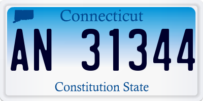 CT license plate AN31344
