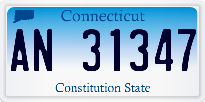 CT license plate AN31347