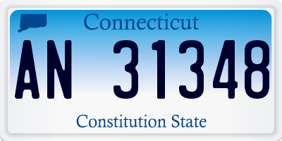 CT license plate AN31348
