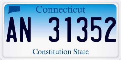 CT license plate AN31352