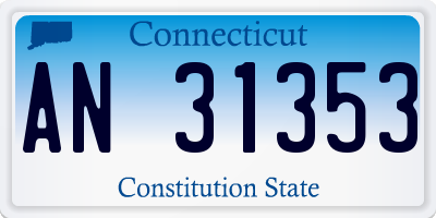 CT license plate AN31353